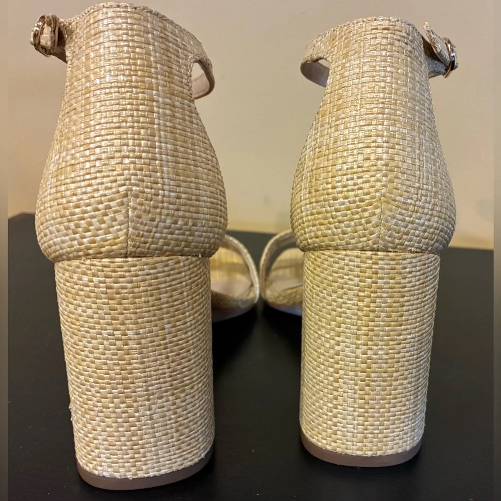SAM EDELMAN Daniella Block Heel Sandal Natural Color SZ. 7 NWOB - Picture 6 of 13